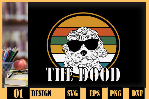 Goldendoodle The Dood Vintage Retro Dog Graphics for Crafts