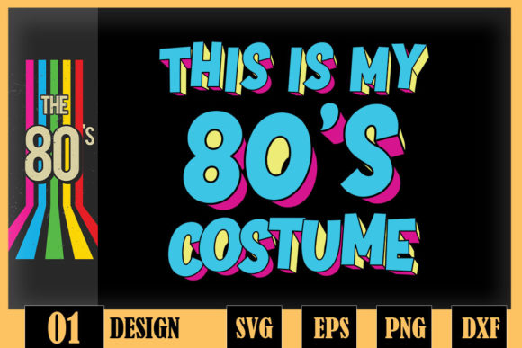 Neon 80s Graphics for Crafts and Branding