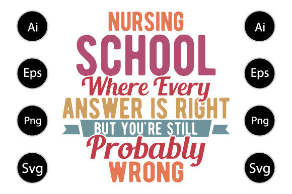 Nursing School Graphics for Crafts and Handmade Business