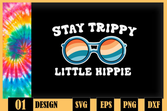 Stay Trippy Little Hippie Peace Sign Graphics for Crafts
